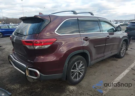 2019 Toyota Highlander Xle from USA, damaged, VIN 5TDJZRFH0KS965775